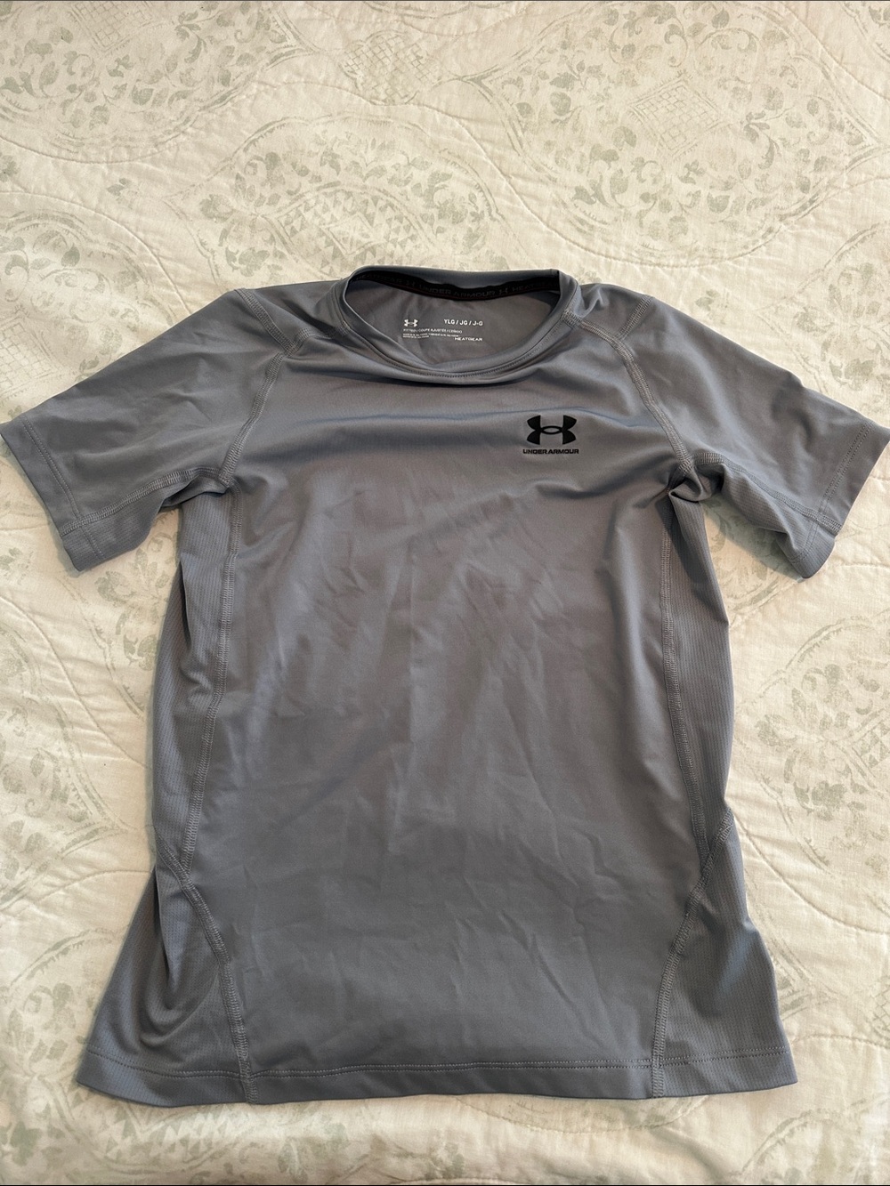 Under Armour Gray Short-Sleeve Heat Gear Compression Tee